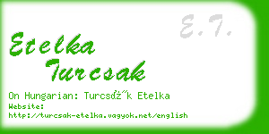 etelka turcsak business card